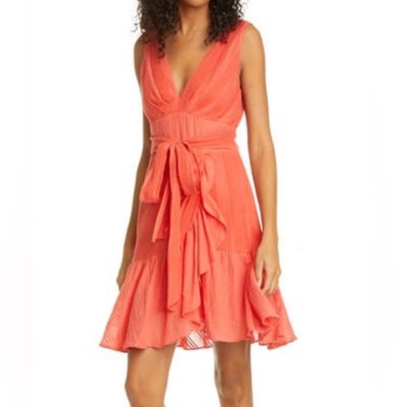 Rebecca Taylor SL Stripe Wrap Dress